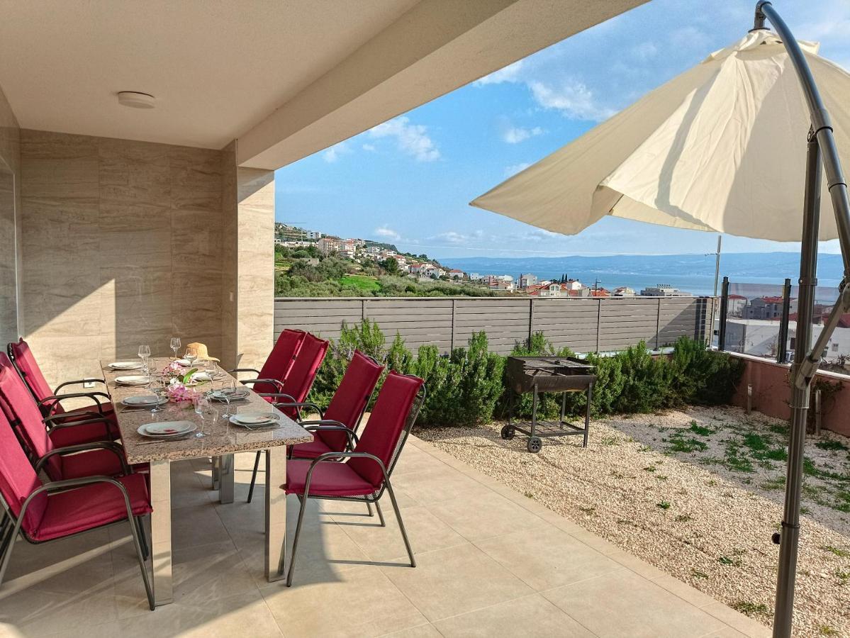 Modern Villa With Jacuzzi, Beautiful Sea View, Near Split! Villa 36A Podstrana Ngoại thất bức ảnh