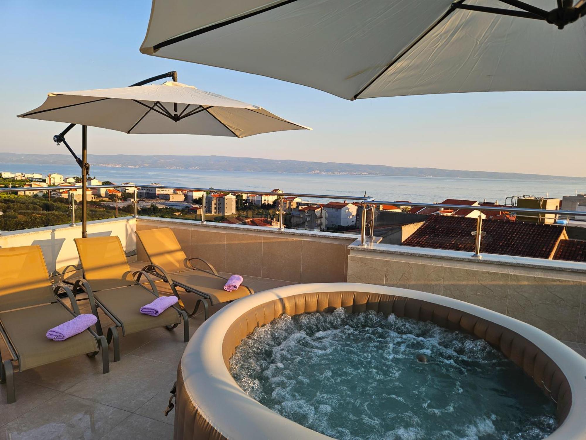 Modern Villa With Jacuzzi, Beautiful Sea View, Near Split! Villa 36A Podstrana Ngoại thất bức ảnh