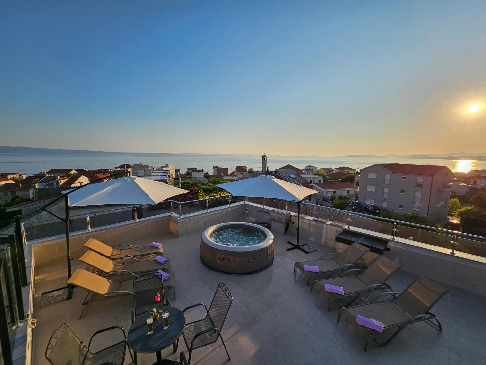 Modern Villa With Jacuzzi, Beautiful Sea View, Near Split! Villa 36A Podstrana Ngoại thất bức ảnh